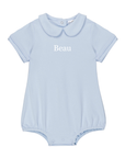 Personalized baby boy bubble with classic collar