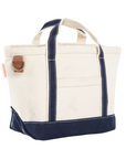 Crossbody Classic Boat Tote with Navy Trim