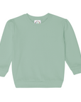 Girls' Light green puff sleeve sweatshirt on a white background