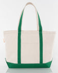 Green Trim Custom Canvas Tote Bag
