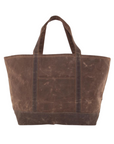 Embroidered Waxed Canvas Large Tote Bag