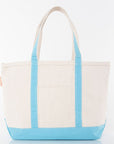 Light Blue Trim Canvas Custom Tote