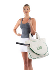 Monogrammed Canvas Tennis Tote Bag