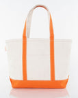 Orange Trim Custom Canvas Tote Bag