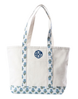 Personalized Block Print Medium Canvas Tote Bag