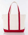 Red Trim Custom Canvas Tote Bag