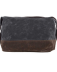Slate Waxed Canvas Dopp Kit for Men