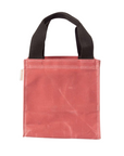 Waxed Red Canvas Beer Bottle Carrier, Embroidered