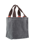 Waxed Slate Canvas Beer Bottle Carrier, Embroidered