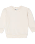 Girls' cream puff sleeve sweatshirt on a white background
