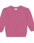 Girls' hot pink puff sleeve sweatshirt on a white background