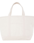 Large Natural Trim Canvas Tote Bag, Embroidered