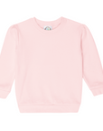 Girls' Light pink puff sleeve sweatshirt on a white background