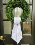Monogrammed Wreath Sash