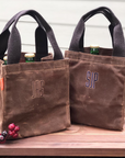 Waxed Canvas Men's Beer Tote with Initials