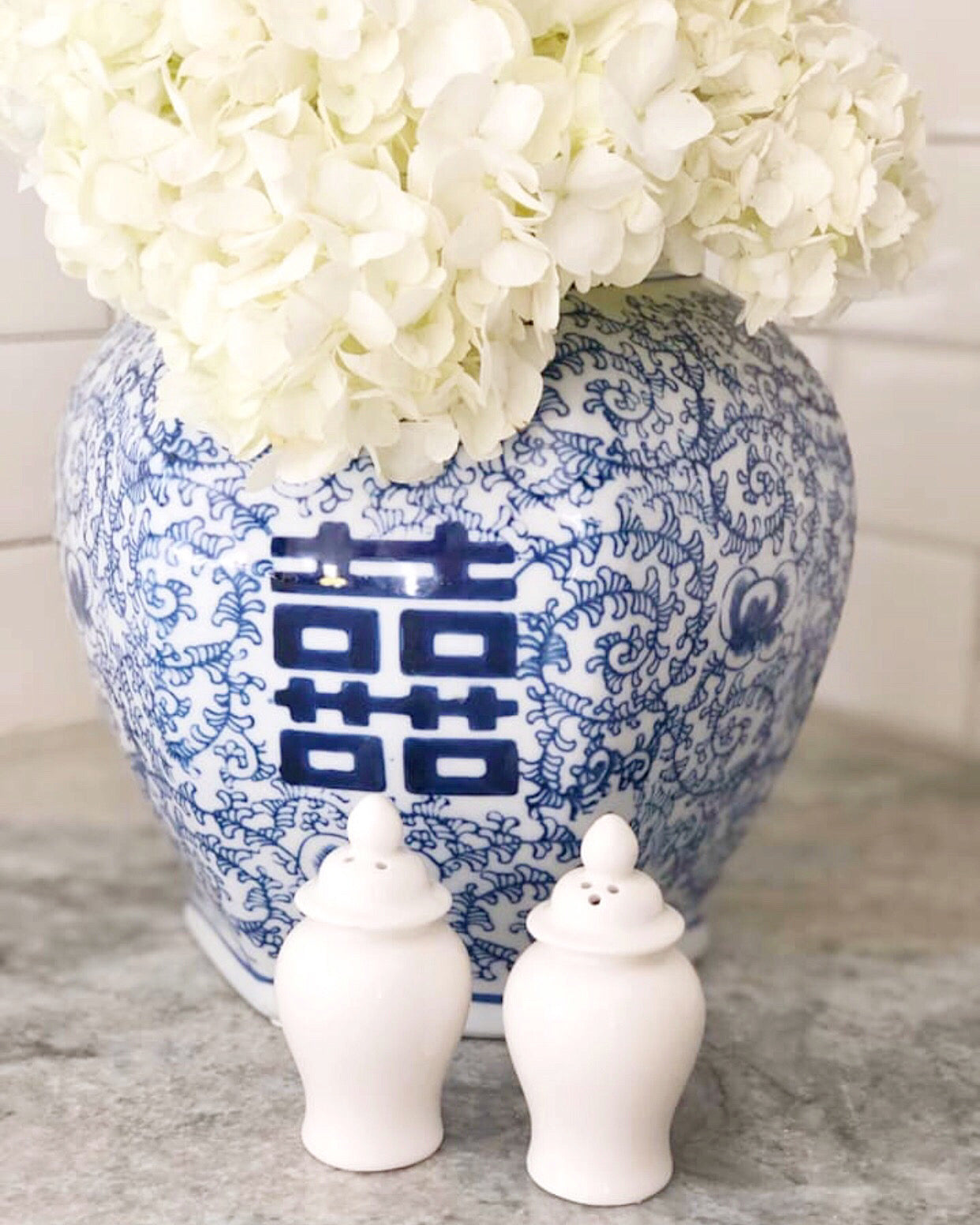 Thoughtful Gifting Ideas with our White Ceramic Ginger Jar Salt and Pepper Shaker Set