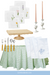 Blue and Green Spring Tablescape 