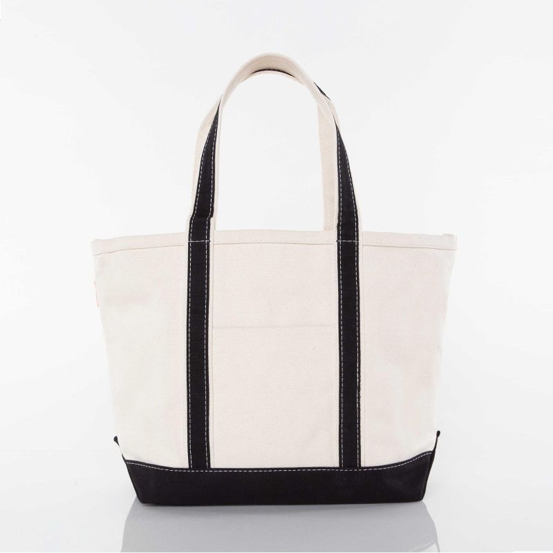 Black Trim Custom Canvas Tote Bag