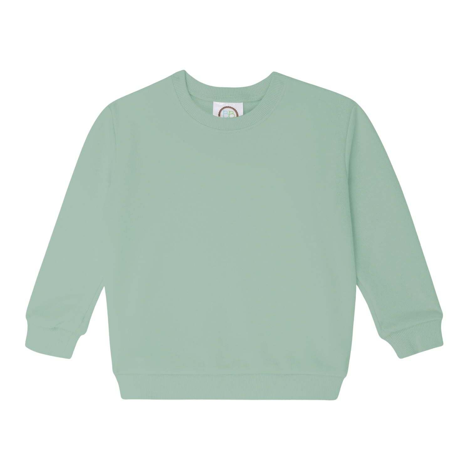 kids Light green sweatshirt on a white background