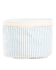 Blue SKy Canvas Stripe Circle Case, Monogrammed