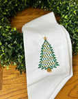 Chic Christmas Tree Embroidered Wreath Sash