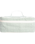 Dark Green Stripe Train Case, Monogrammed