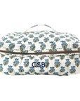 Embroidered Monogram Block Print Train Case