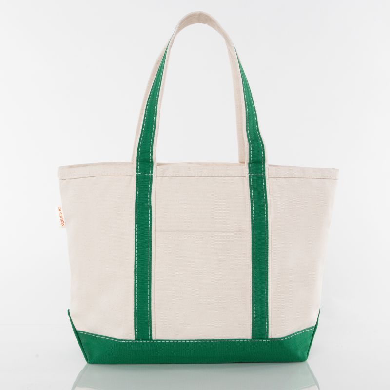 Green Trim Custom Canvas Tote Bag
