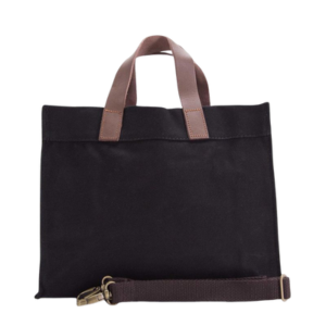 Monogrammed Leather Handle Crossbody Tote Bag