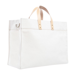 Leather Handle Box Tote Bag
