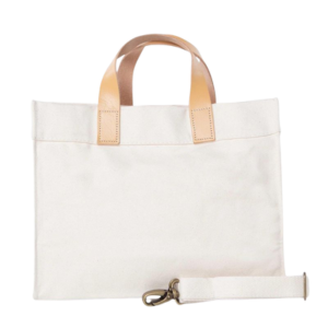 Monogrammed Leather Handle Crossbody Tote Bag