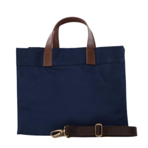 Monogrammed Leather Handle Crossbody Tote Bag