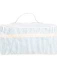 Light Blue Stripe Train Case, Monogrammed