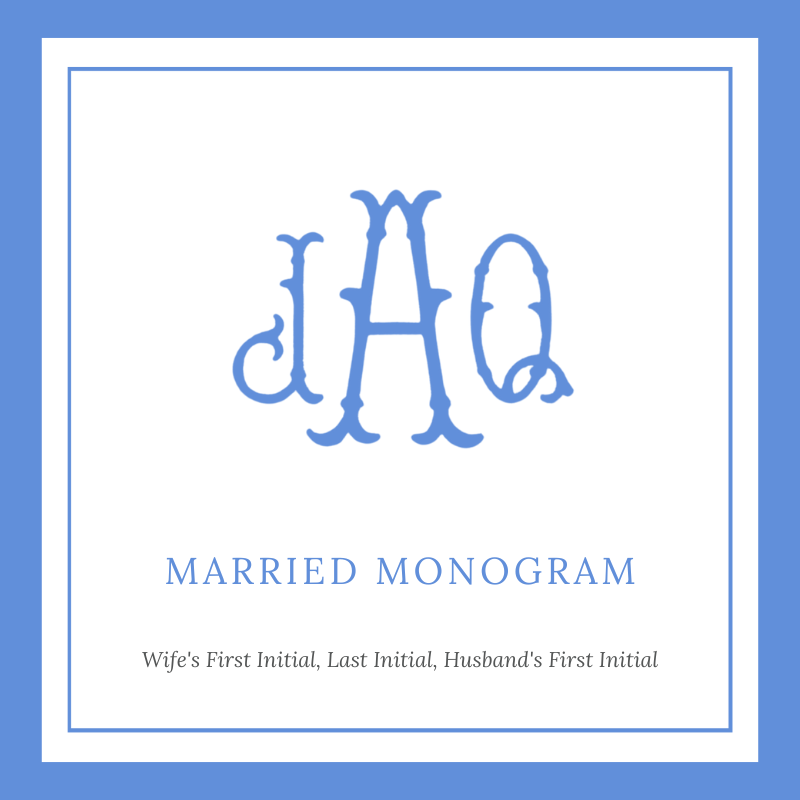 How to format a monogram for a married couple
