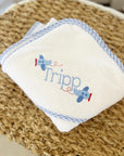 Monogrammed Baby Hooded Bath Towel for baby shower gift