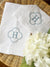 Monogrammed Tea Towel and Tissue Box Cover