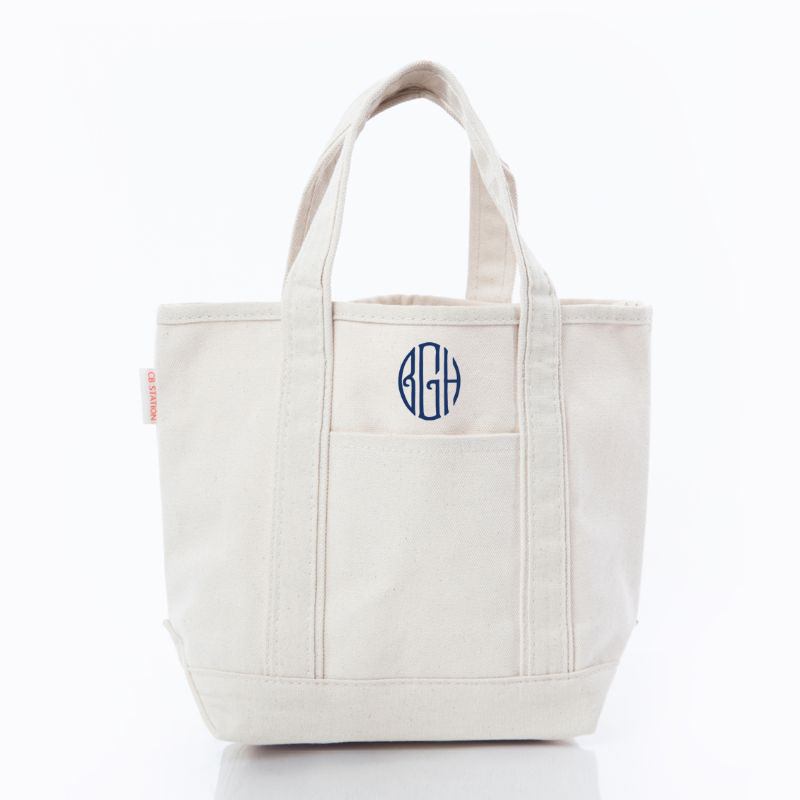 Monogrammed Natural Canvas Tote bag

