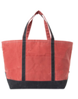 Embroidered Waxed Canvas Large Tote Bag