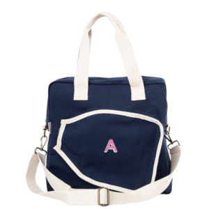 Navy Canvas Pickleball Tote Bag, Monogrammed
