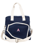 Navy Canvas Pickleball Tote Bag, Monogrammed
