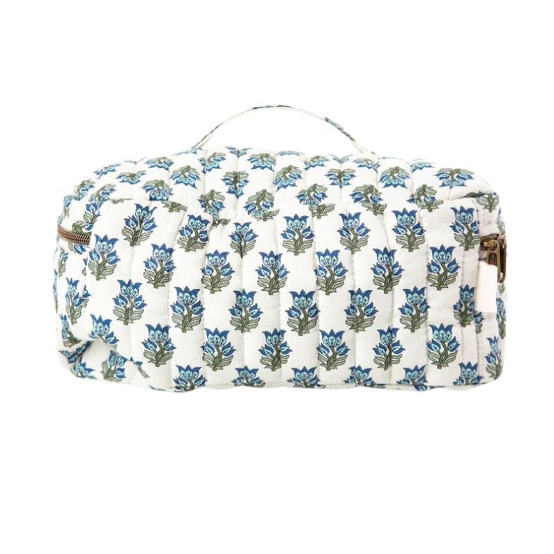 Quilted Block Print Train Case