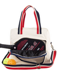 Red, White, Blue Pickleball Canvas Tote Bag Inside View