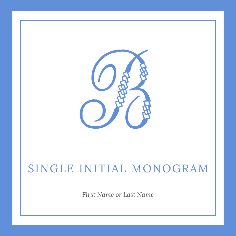 Single Initial Monogram Order Guide