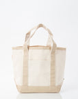Embroidered Small Open Top Canvas Tote Bag