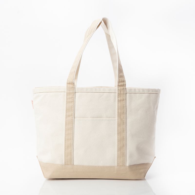Tan Trim Custom Canvas Tote