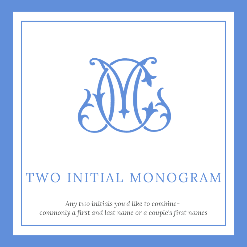 How to format a two initial monogram