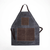 olive and brown waxed canvas personalized apron for him