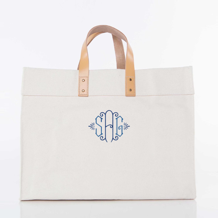 Monogrammed Canvas Bag