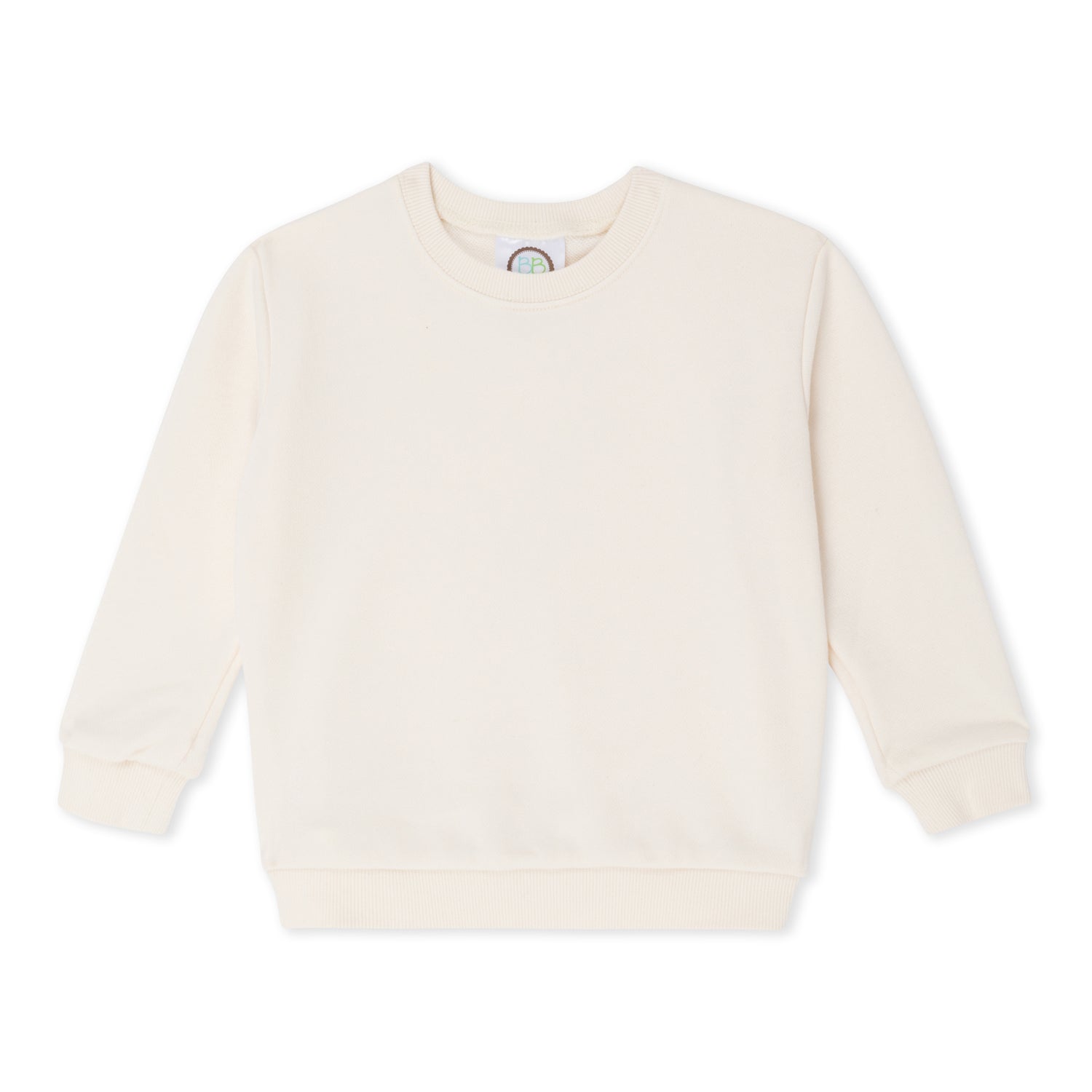 kids cream sweatshirt on a white background