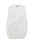 Personalized heirloom newborn gown with bean stitch embroidery